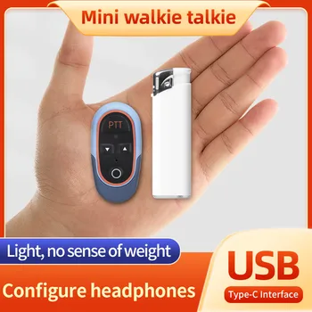 0,5 W 35 g Ultra Light Mini Walkie Talkie Profesionálne Deti UHF 400-520MHz USB Nabíjanie Ham CB Visí Dve Spôsobom, Rádio s Slúchadlo
