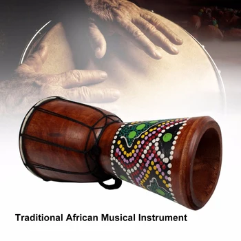 6 Palcový Profesionálne Afriky Výškový Bubon Klasické Lakovanie Dreva Kozej Kože Dobrý Zvuk, Tradičné Hudobné Nástroje, Bicie