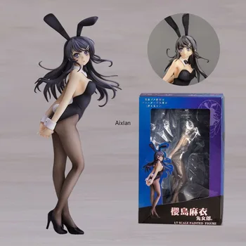 24 cm Obrázok Mai Sakurajima Nie Je Vidieť Bunny Dievča Predkov Obrázok Sakurajima Mai PVC Akcie Obrázok Model Hračky