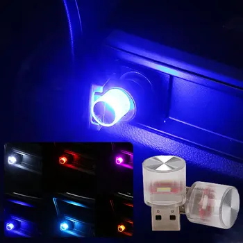 Auto Interiéru Atmosféru Svetlo Mini USB LED Dekoratívne Automobilový Prenosné Plug Play Farebné Čítanie Pre Auto Dekorácie Osvetlenie