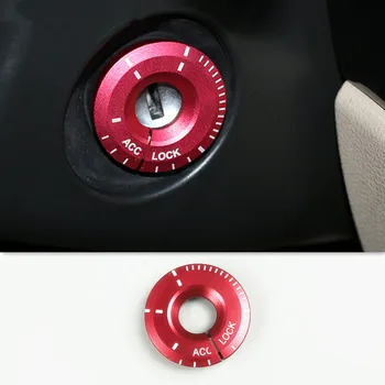 Auto Styling Tabuli Otvoru Kruhu Kryt Červená Modrá Zapaľovanie Krúžok Pre Audi A3 8V Q3 Interiérové Doplnky 3D Nálepka