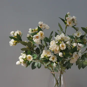 Umelé Kvety Elegantné Multy-hlava Ruže, Pivónia Falošné Kvetinové Svadobné Domácej Strany, Záhradné Dekorácie