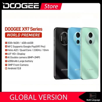 Svetová Premiéra DOOGEE X97 Radu Smartphone Android 12.0 6.03