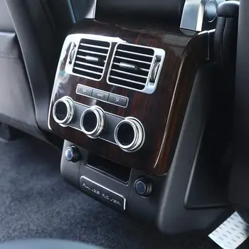 Car Style Zadné Hliníkovej Zliatiny Klimatizácia Gombík Audio Kruhu Výbava pre Land Rover Range Rover Vogue L405 2014-2017 (Strieborný)