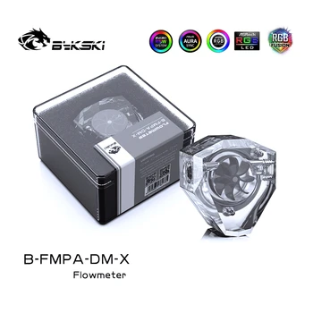 Bykski G1/4 RGB Prietok Vody Meter B-FMPA-DM-X