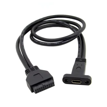CY USB 3.1 Typu C, USB-C Žien na 19pin USB základnej Dosky 40 cm USB C do USB kábel Kábel Adaptéra USB Adaptér USB, C, USB 3.0