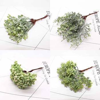 Nový 6 kus mini umelých rastlín umelého kvetu ananásu ručné DIY zápisník veniec falošné rastlín dekorácie