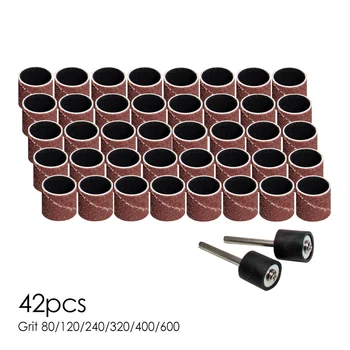42pcs Nechty Brúsenie Kapela Rukávy & Drum Kit 3,2 mm Tŕne Dreml Mini Vŕtanie Brúsnych Rotačný Nástroj Príslušenstvo