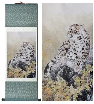 leopard maľovanie Home Office Dekorácie Čínsky prejdite maľovanie maľovanie leopard