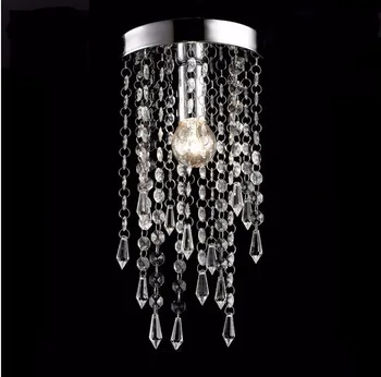 Moderné chróm lesk LED Krištáľový luster crystal žiarovka E27/26 Luster Osvetlenie Zariadenie Prívesok Stropné Svietidlo Crystal