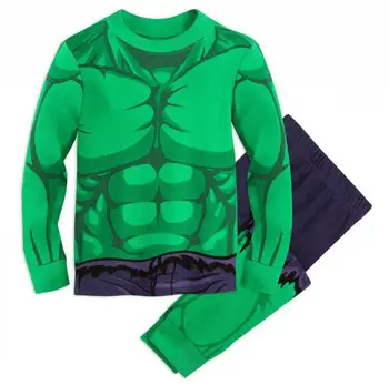 Zázraky Hrdina Hulk detské Pyžamo Nastaviť Dlhým rukávom Nohavice Nový detský Domov Nosiť Oblek Chlapcov a Dievčatá Sleepwear