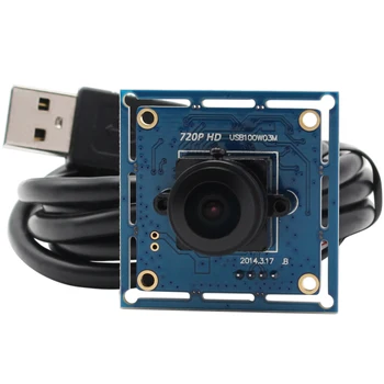 720P 1MP Webcam UVC Plug Play Driverless OV9712 CMOS Mini Široký uhol USB Modul Fotoaparátu pre PC Počítač, Notebook