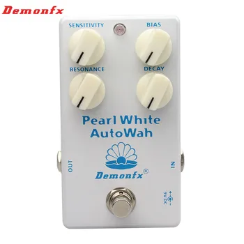 Demonfx NEW Vysoká Kvalita Pearl White Auto Wah Efekt Pedál AutoWah S 4 Gombík True Bypass -Klon Snow White AutoWah Účinok