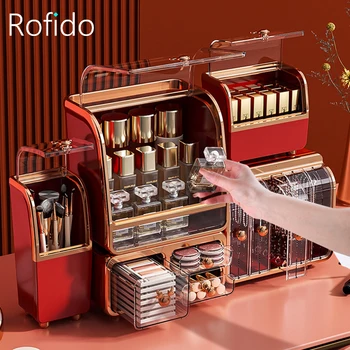 Kozmetické Úložný Box Make-Up Zásuvky Organizátor Ploche Rúž Parfum Box Lístkového Krásy Prípade Šperky Nechty Skladovanie Nádoba