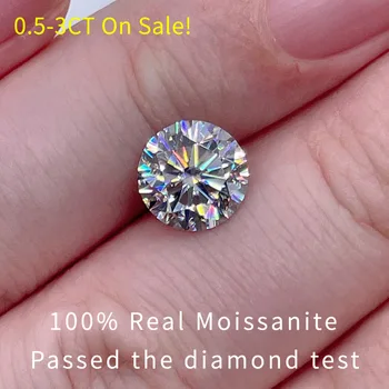 Veľký výpredaj Reálne Moissanite Kameň Biela A Modrá Farebná D VVS 3EX Rez Veľkoobchod Moissanite Diamond Ring Šperky