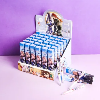 36 Ks/box, Anime Genshin Vplyv Pero Hračka Venti Klee Kaeya Amber Diluc Nevidiacich Mystery Box Štúdia Papiernictvo Gélové Pero Hračky Dar 0,5 mm