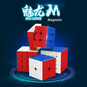MoYu Meilong M Magnetické Verzia 2x2 3x3 4x4 5x5 Magic Cube Hračka Magnetické Triede M Rýchlosť Puzzle, Hračky Vzdelávacie Hračka