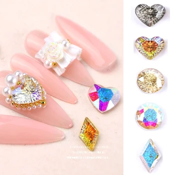1PC Vysokej Kvality Retro Crystal Nail Art Diamond Ifferent Veľkosť Špeciálne tvarované /Láska/Kolo Nechtov Dekorácie 3D, Manikúra Príslušenstvo