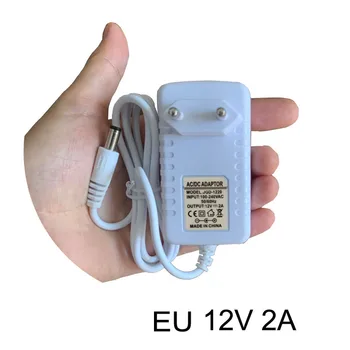 1PCS Biela Boady EÚ Adaptér(Trnasformátor) 12V 2A Napájací zdroj Pre LED Pásy Svetla