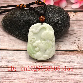 Prírodná Biela Čínskych Jade Tiger Náhrdelník Prívesok Charm Bižutéria Módne Doplnky, Vyrezávané Amulet Darčeky pre Ženy Muži