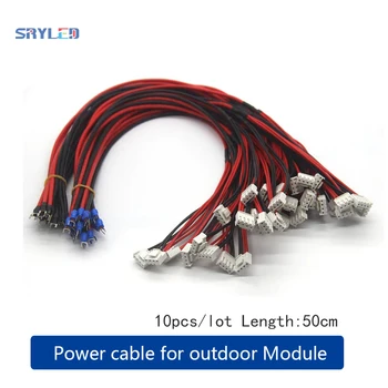 Napájací Kábel 10pcs/veľa Čistej medi 50 cm Napájací Kábel 4pin /Napájací kábel pre Vonkajšie LED Displej modul