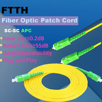 20PCS FASO 1/2/3 m SC/APC Optický Kábel SM SX Core 3.0 mm G652D Optický Patch Kábel Jednotný Režim Optickej Fibra Optica FTTH