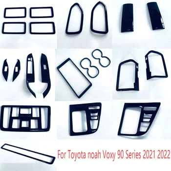 ABS Black Tvarovanie Pre Toyota noah Voxy 90 Série 2021 2022 Radenie Panel Nálepky Air Vent Výbava Sklo Prepínač Dekoratívny Kryt