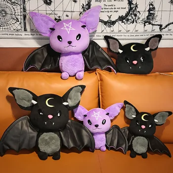 30 CM/45 CM Dark Series Bat Plyšové Hračky Päť-špicaté Hviezdy a Mesiac Bábika Plyšový Halloween detské Plyšové Hračky