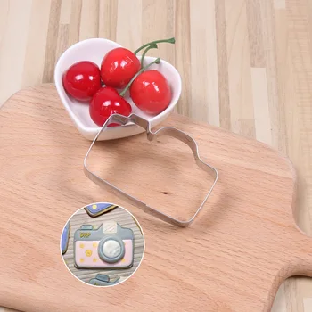 3D Fotoaparát Vzor Tortu Cookie Cutter Pečenie Formy Nehrdzavejúcej Ocele Biscui Fondant Modelovanie Tvaru Dekorácie Nástroj pre Kuchyňa