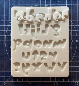 Silikónové Formy Groovy Malé písmená abecedy silikónové formy plesne cukru plavidlá fondant cake zdobenie zvierat formy na pečenie nástroj