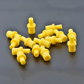 20PCS Striekačku silikónové mäkké žlté čerpanie vzduchu duté spoločné časti gumy konektor ciss atramentové kazety čistenie náradia