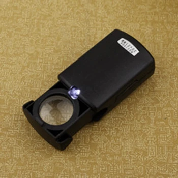 Šperky zväčšovacie sklo 30X Prenosné Mikroskopom Lupy Pull-Typ LED Osvetlené zväčšovacie sklo Vysuňte Mikroskopom Loupe