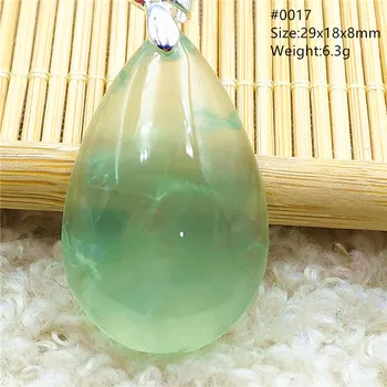 Prírodné Zelené Prehnite Kvapka Vody Crystal Prívesok Náhrdelník Šperky Zelená Prehnite Drahokam Jasné Kameň AAAAA
