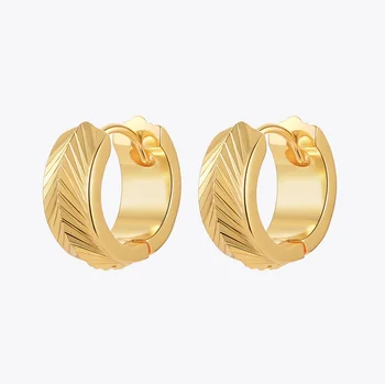 ENFASHION Malé Pierko Hoop Náušnice Pre Ženy Pendientes Mujer Piercing Earings 2022 Zlatá Farba Módne Šperky Strany E221381