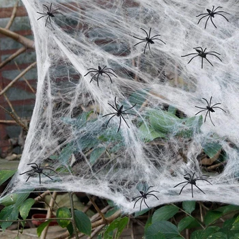 Halloween Dekorácie Umelé pavučina Super Úsek Pavučiny s Falošnými Pavúky Strašidelné Strany Scény Dekor Dom Hrôzy Rekvizity