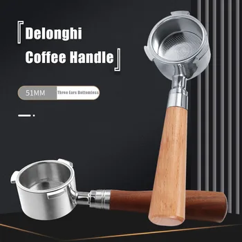 51mm Kávy Filter pre Delonghi 680/685 Náhradný kávovar Rukoväť Tri Uši Bezodnej Kávy Rukoväť Káva Príslušenstvo