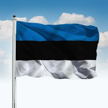 Doprava zadarmo Estónsko vlajka 90x150cm Visí Vysoko Kvalitné Estónsko Národnej vlajky Na Dekoráciu A činnosť