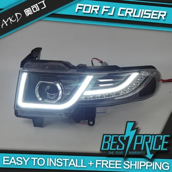 Auto Styling pre FJ Cruiser Svetlomety 2004-2015 LED Reflektor LED DRL Dynamického Signálu Hella 5 Bi-Xenónové Projektor Objektív Hid D2H