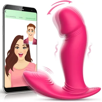 Nosenie Dildo Vibrátor S App Dospelých sexuálnu Hračku pre Ženy Orgazmus Masturbator G Mieste Stimulovať Klitoris, Diaľkové Ovládanie, Nohavičky Vibrátory