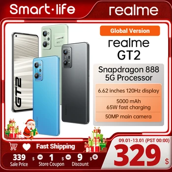 realme GT2 GT 2 5G Mobilný Telefón Snapdragon 888 50MP 6.62