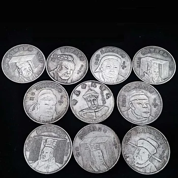 Desať Zakladajúcich Cisárov V Starovekej Číne Mince Obchod So Silver Dollar Zberu Mince Darček Šťastie Mince Feng Shui