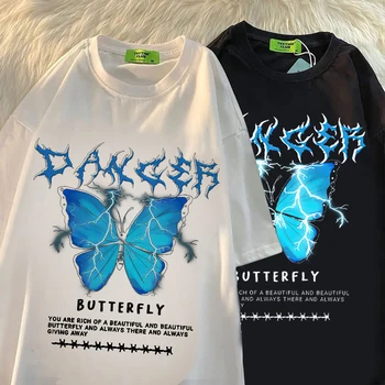 Gotický Nadrozmerné T-shirt Ženy Oblečenie Butterfly Grafika Ženské Tričká Oblečenie Móda Krátky Rukáv Nadrozmerné T Košele, Topy