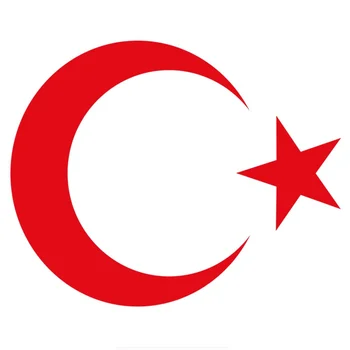 Móda Creative Auto Nálepky štátny Znak Turecka Moon & Hviezdičkový tureckú Vlajku Auto Dekorácie PVC Otlačkom,15 cm*12 cm
