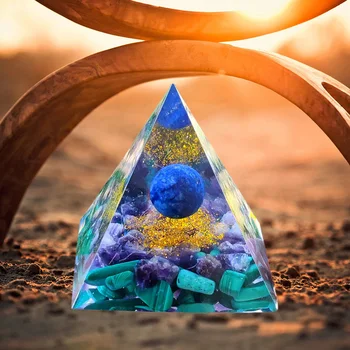 Crystal Orgonite Pyramídy Pozitívnej Energie Generátor Jogy Meditácie Office Home Ornament Umelecké Remeslá Dekorácie