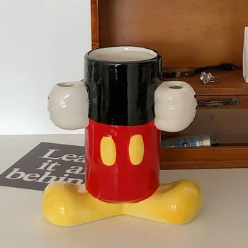 Disney Mickey Mouse Váza Jardiniere Držiak na Pero Brush Pot Pero Prípade Akčné Figúrky Obrázok Model Hračky, Darčeky pre Deti