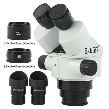 3.5 X 7X 45X 90X Binokulárne Stereo Mikroskopom Hlavu Príslušenstvo WF10X/20 mm Okuláre 0.5 X, 2X Barlow Šošovky Držiak na Stojan