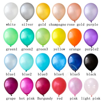10pcs 10/12 palcový pearl latexové balóny všetky farebné nafukovacie vzduchu svadobné party dekorácie gule Happy birthday Baby balón Sprcha