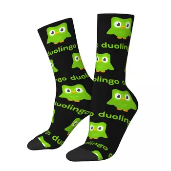 Duolingo Sova Duo Ponožky Muži Ženy Bavlna Módne Ponožky Blázon Jar Leto Jeseň Zima Ponožky Vianočný Darček