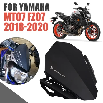 Motocykel čelné Sklo Pre YAMAHA MT07 FZ07 MT FZ 07 2018 - 2020 Motorke veterný štítok Čelné sklo Kapotáže Stráže Príslušenstvo