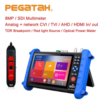 PEGATAH 6K IPC Fotoaparát Tester 8MP AHD CVI TVI CCTV Tester s POEOut HDMI Vstup a Výstup